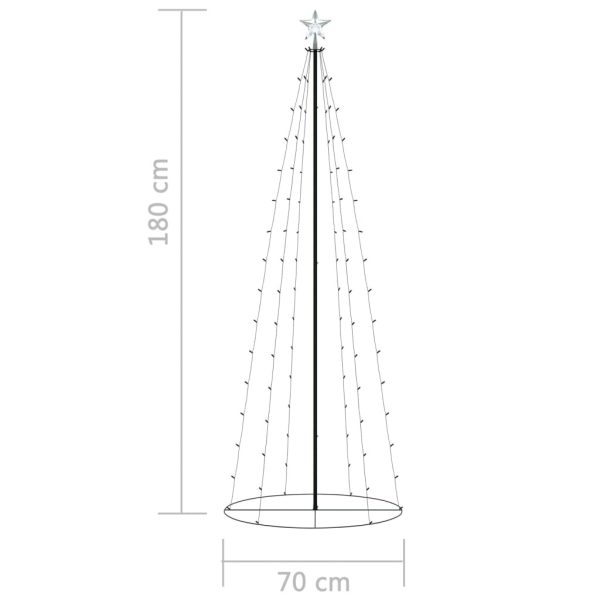 Christmas Cone Tree LEDs Decoration – 180×70 cm, Warm White