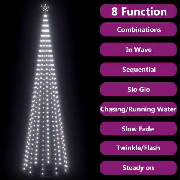 Christmas Cone Tree LEDs Decoration – 500×160 cm, Cold White