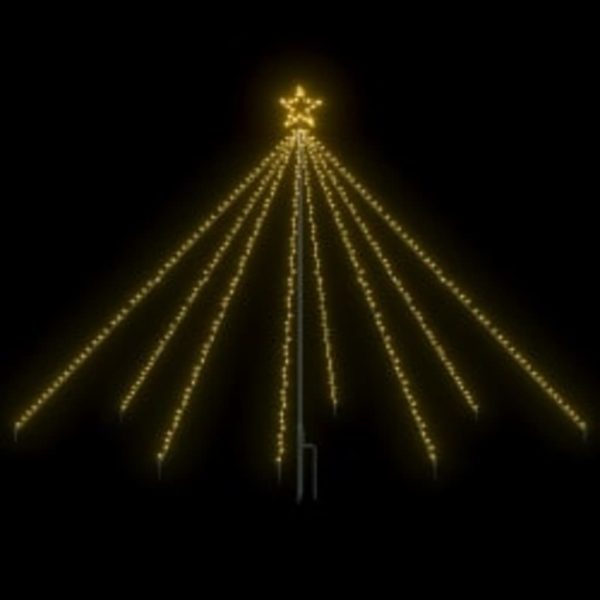 LED Christmas Waterfall Tree Lights Indoor Outdoor LEDs – 2.6 m, Warm White