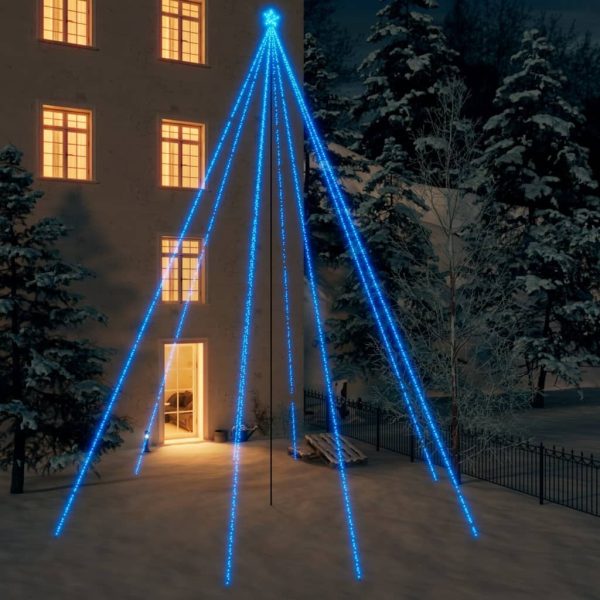 LED Christmas Waterfall Tree Lights Indoor Outdoor LEDs – 8.3 m, Blue