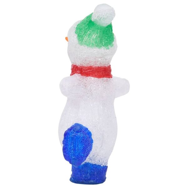 LED Christmas Acrylic Snowman Figure Indoor and Outdoor 30cm