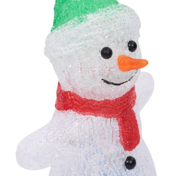 LED Christmas Acrylic Snowman Figure Indoor and Outdoor 30cm