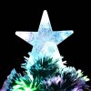 Christmas Tree with LEDs Green and White Fibre Optic – 64×33 cm