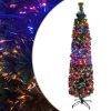 Artificial Slim Christmas Tree with Stand Fibre Optic – 180×48 cm