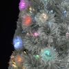 Artificial Christmas Tree with LED Fibre Optic – 240×105 cm, White