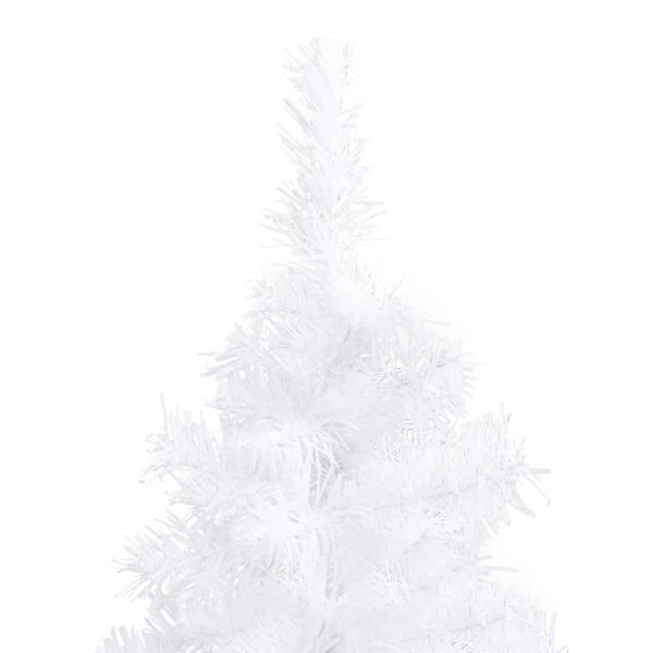 Corner Artificial Christmas Tree PVC – 240×85 cm, White