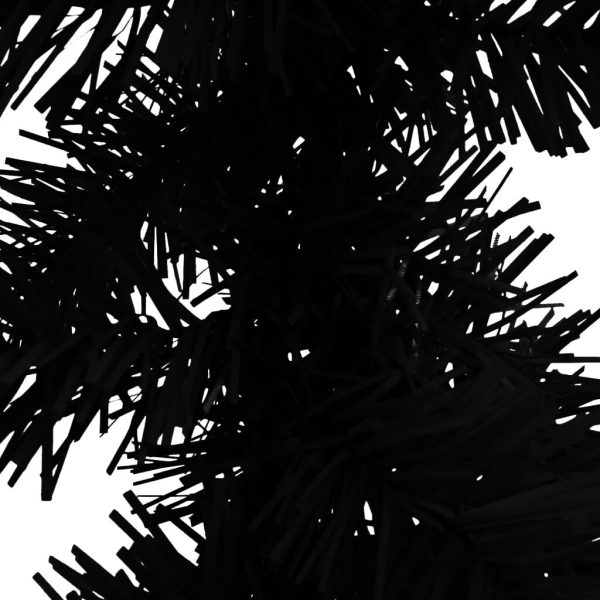 Christmas Garland with LED Lights – 20 M, Black