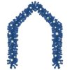 Christmas Garland with LED Lights – 10 M, Blue