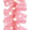 Christmas Garland with LED Lights – 20 M, Pink