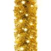 Christmas Garland with LED Lights – 20 M, Gold