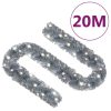 Christmas Garland with LED Lights – 20 M, Silver