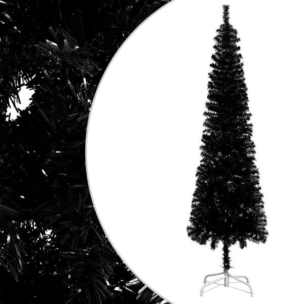 Slim Christmas Tree – 210×55 cm, Black