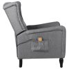 Massage Reclining Chair Fabric – Light Grey