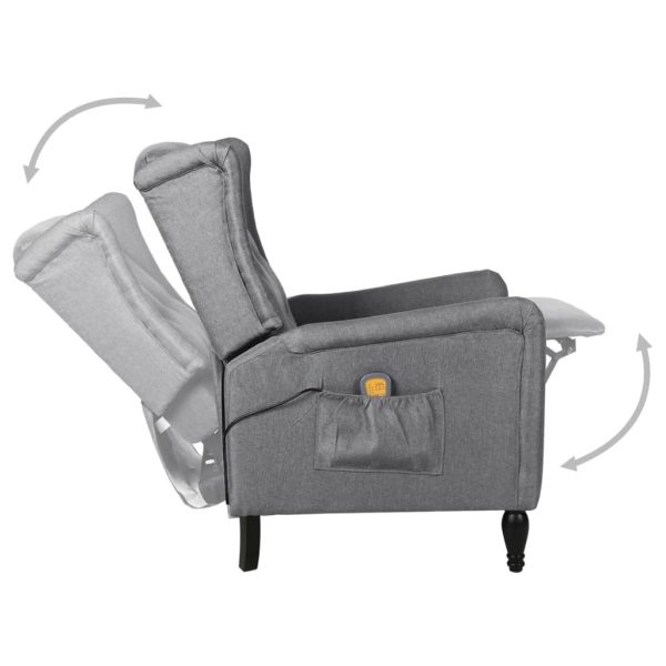 Massage Reclining Chair Fabric – Light Grey