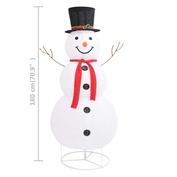 Decorative Christmas Snowman Figure with LED Luxury Fabric – 180 cm