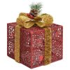 Decorative Christmas Gift Boxes 3 pcs Outdoor Indoor – Red
