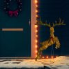 Flying Reindeer Christmas Decoration 120 LEDs – Gold