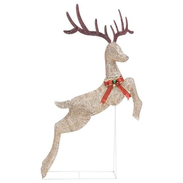 Flying Reindeer Christmas Decoration 120 LEDs – Gold