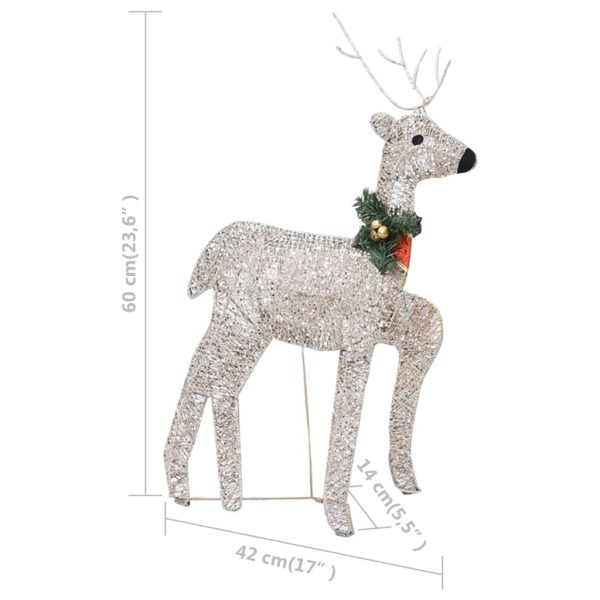 Reindeer & Sleigh Christmas Decoration 60 LEDs Outdoor – Gold, 4