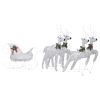 Reindeer & Sleigh Christmas Decoration 60 LEDs Outdoor – Silver, 4