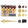 Christmas Ball Set with Peak and 150 LEDs – Gold and Bronze, 120