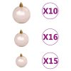 Christmas Ball Set with Peak and 150 LEDs – Rose and Gold, 120