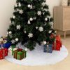 Christmas Tree Skirt White Faux Fur – 122 cm
