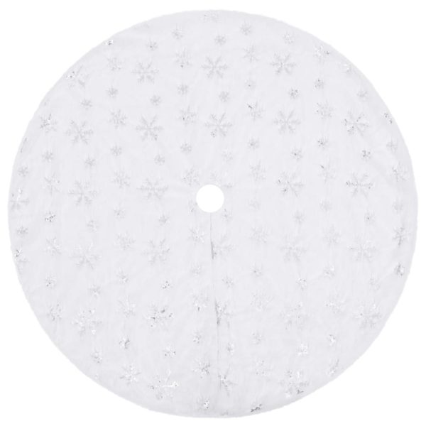 Luxury Christmas Tree Skirt White Faux Fur – 150 cm