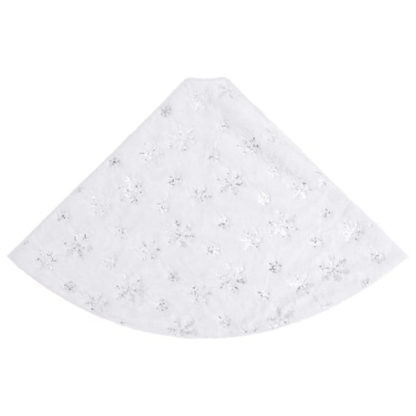 Luxury Christmas Tree Skirt White Faux Fur – 150 cm