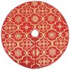 Luxury Christmas Tree Skirt with Sock Red Fabric – 90 cm