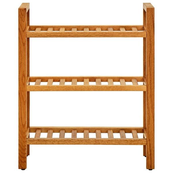 Shoe Rack with Solid Oak Wood – 50x27x60 cm