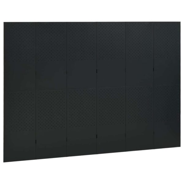 Sedalia 6-Panel Room Divider 240×180 cm Steel