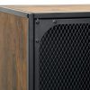 Pontefract TV Cabinet Rustic 105x36x47 cm Metal and MDF – Rustic Brown