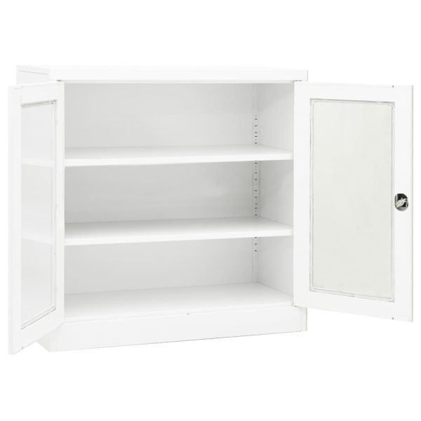 Office Cabinet Steel – 90x40x90 cm, White