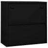 Office Cabinet with Sliding Door 90x40x90 cm Steel – Black