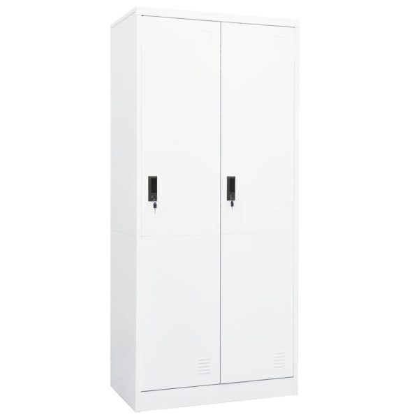 Wardrobe 80x50x180 cm Steel – White