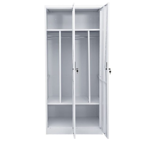 Wardrobe 80x50x180 cm Steel – Light Grey