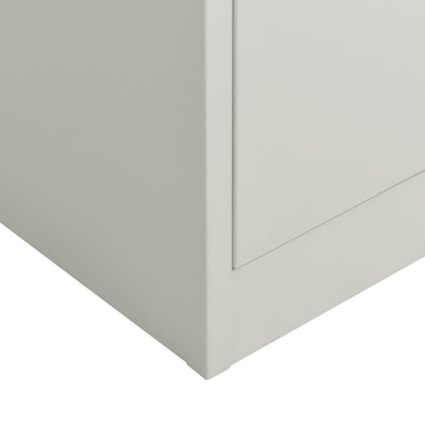 Locker Cabinet 90x40x180 cm Steel – Light Grey