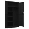 Locker Cabinet 90x40x180 cm Steel – Black
