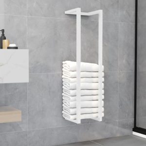 Towel Rack Iron – 25x20x95 cm, White