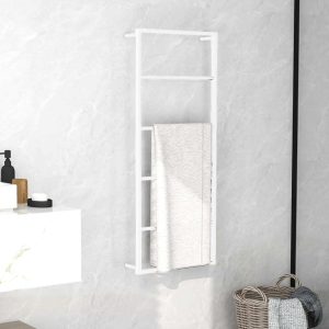Towel Rack Steel – 45x10x115 cm, White