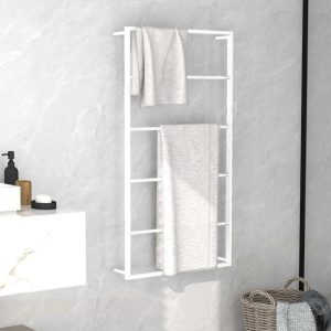 Towel Rack Steel – 60x10x116 cm, White