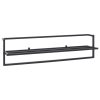 Towel Rack Black 95x25x22 cm Iron