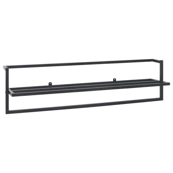 Towel Rack Black 95x25x22 cm Iron