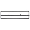 Towel Rack Black 95x25x22 cm Iron