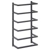 Towel Rack Black Steel – 24x12x48 cm