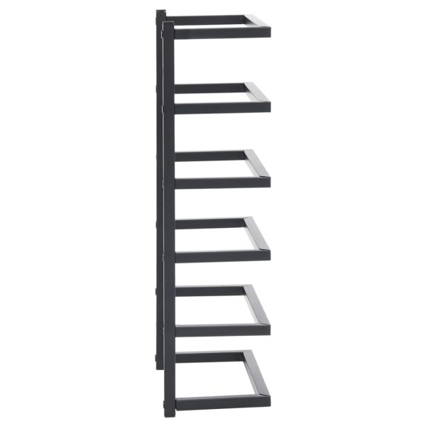 Towel Rack Black Steel – 24x12x48 cm