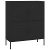 Storage Cabinet 80x35x101.5 cm Steel – Black