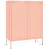 Drawer Cabinet Olive 80x35x101.5 cm Steel – Pink