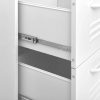 Drawer Cabinet Olive 80x35x101.5 cm Steel – White